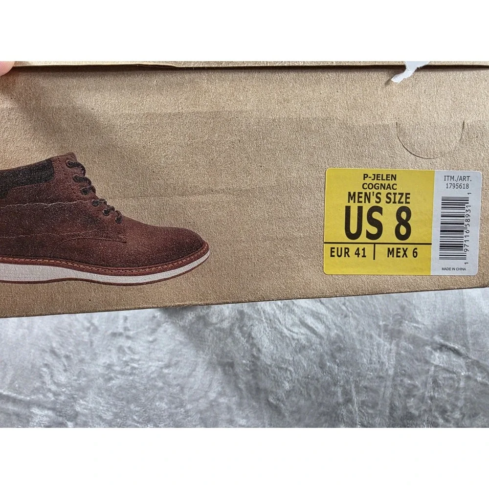 STEVE MADDEN P-Jelen Men's SIZE‎ 8 Chukka Boot Brown / Cognac Ankle Zipper NIB